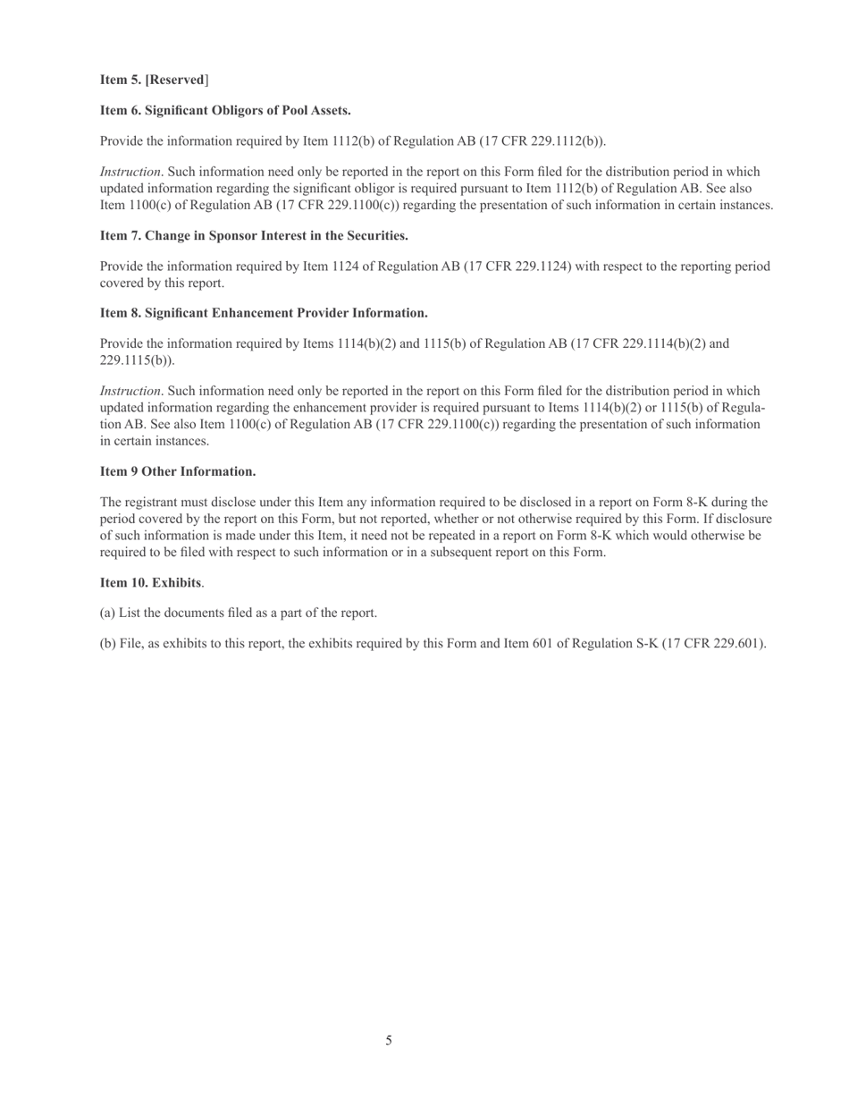 SEC Form 2503 (10-D) Asset-Backed Issuer Distribution Report Pursuant to Section 13 or 15(D) of the Securities Exchange Act of 1934, Page 5