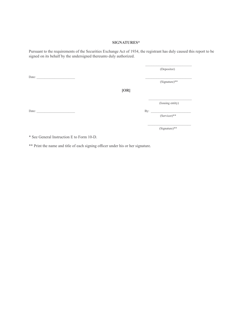 SEC Form 2503 (10-D) Asset-Backed Issuer Distribution Report Pursuant to Section 13 or 15(D) of the Securities Exchange Act of 1934, Page 6