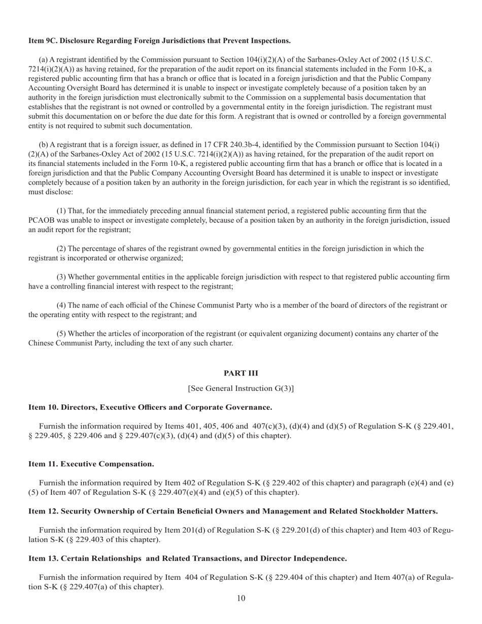 SEC Form 1673 (10-K) Annual Report Pursuant to Section 13 or 15(D) of the Securities Exchange Act of 1934, Page 10