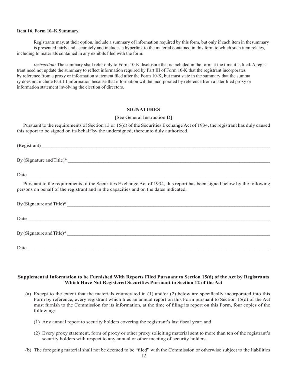 SEC Form 1673 (10-K) Annual Report Pursuant to Section 13 or 15(D) of the Securities Exchange Act of 1934, Page 12