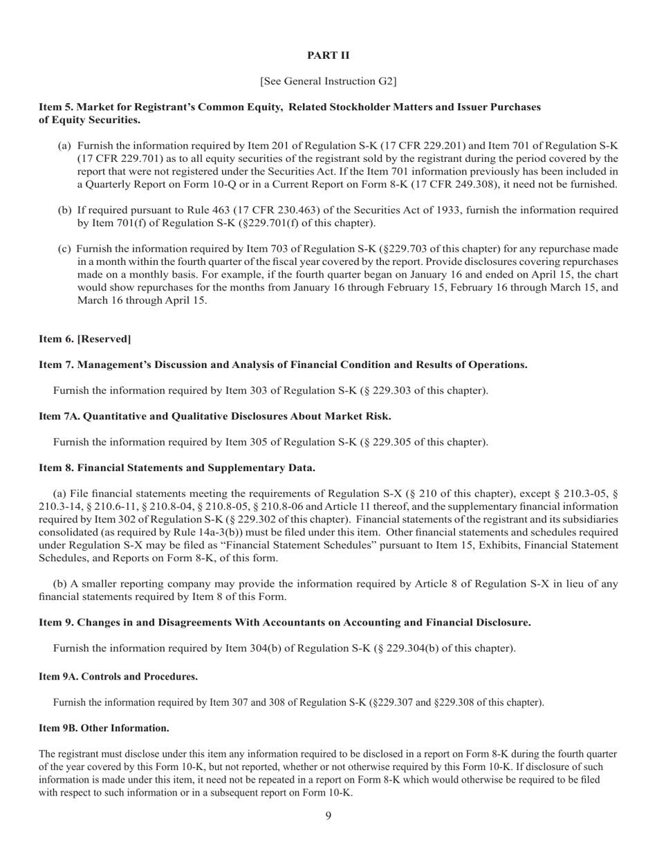 SEC Form 1673 (10-K) Annual Report Pursuant to Section 13 or 15(D) of the Securities Exchange Act of 1934, Page 9
