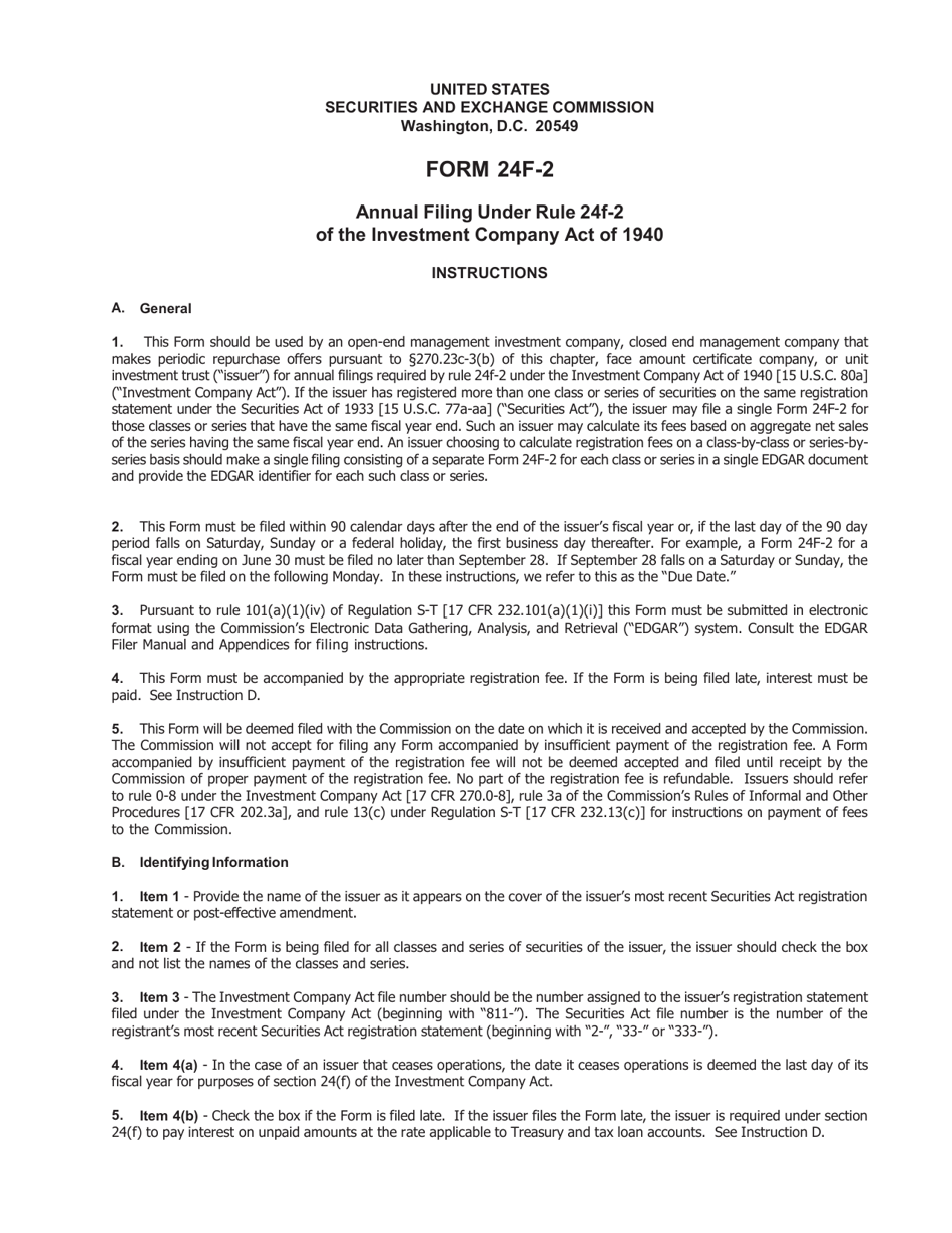 SEC Form 2393 (24F-2) Annual Notice of Securities Sold Pursuant to Rule 24f-2, Page 5