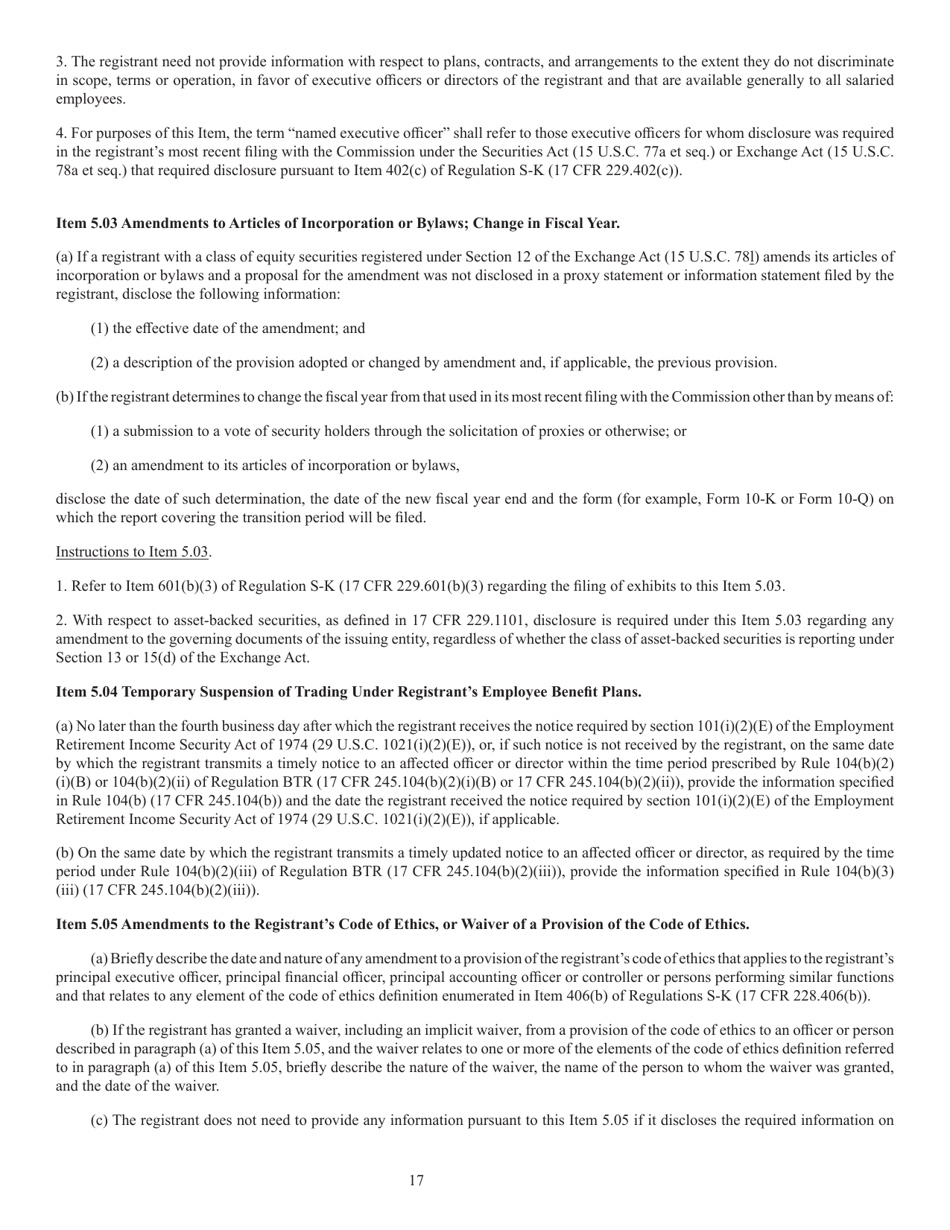 SEC Form 873 (8-K) Current Report Pursuant to Section 13 or 15(D) of the Securities Exchange Act of 1934, Page 18