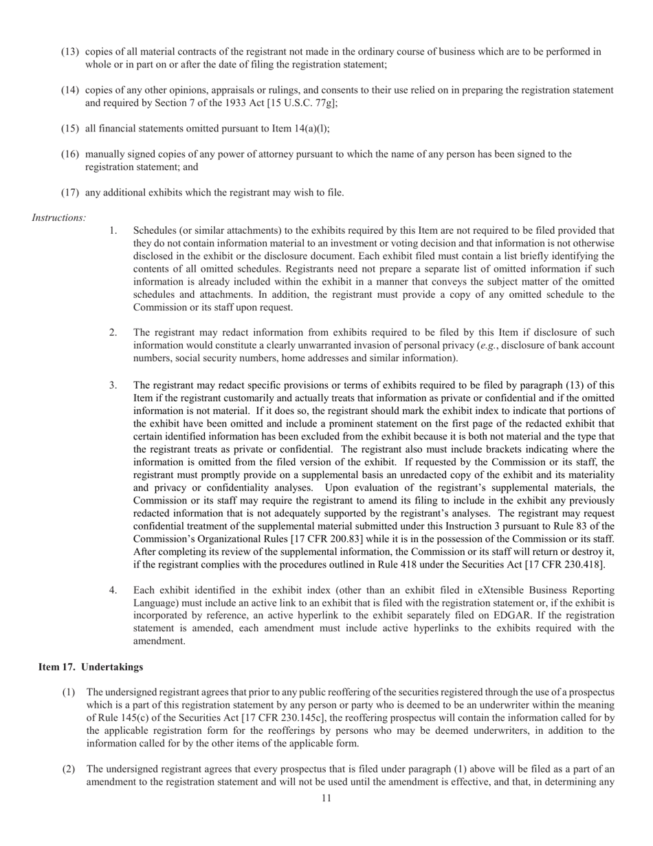SEC Form 2106 (N-14) Form for the Registration of Securities Issued in Business Combination Transactions by Investment Companies and Business Development Companies, Page 13