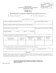 SEC Form 2106 (N-14) Form for the Registration of Securities Issued in Business Combination Transactions by Investment Companies and Business Development Companies, Page 2