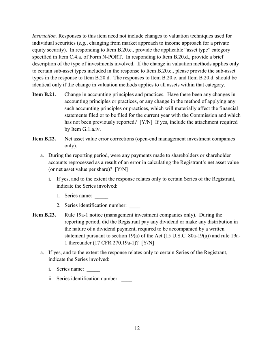 SEC Form 2846 (N-CEN) Annual Report for Registered Investment Companies, Page 13