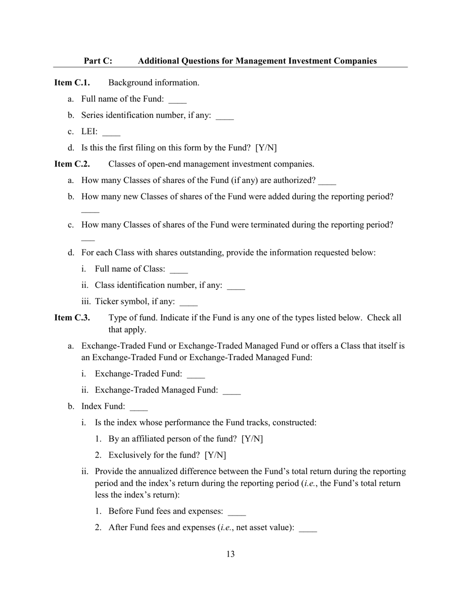 SEC Form 2846 (N-CEN) Annual Report for Registered Investment Companies, Page 14
