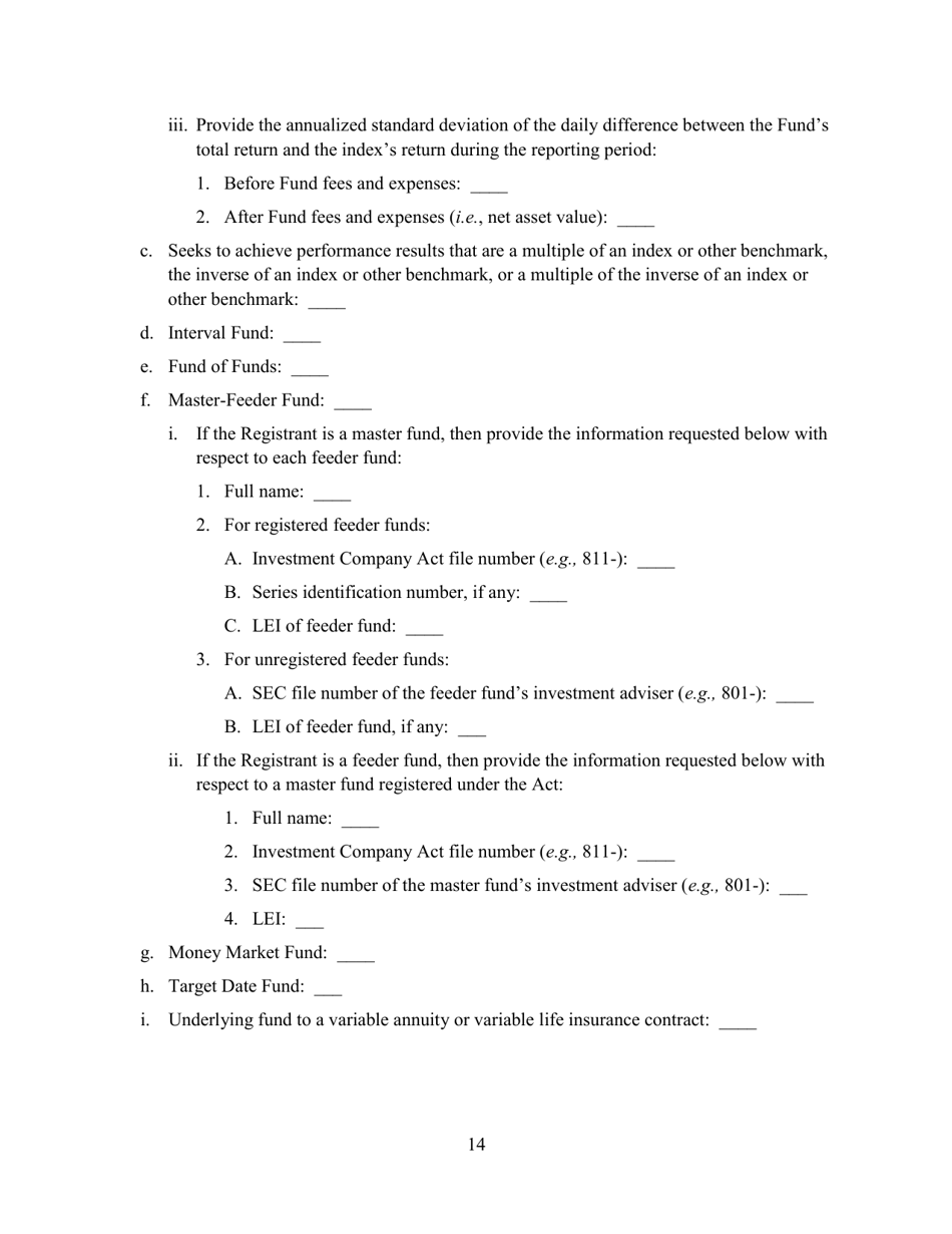SEC Form 2846 (N-CEN) Annual Report for Registered Investment Companies, Page 15