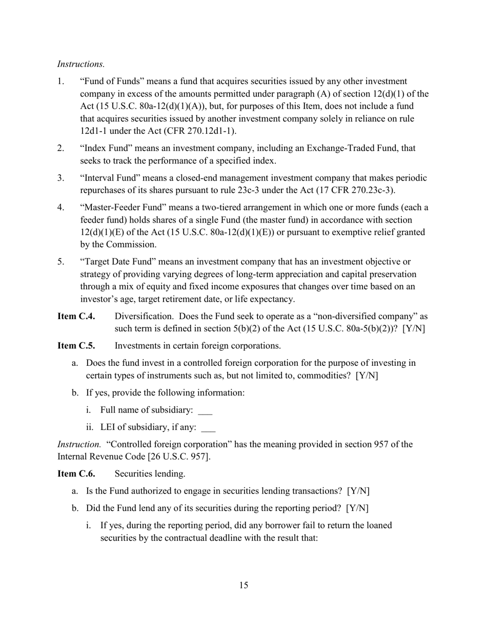 SEC Form 2846 (N-CEN) Annual Report for Registered Investment Companies, Page 16