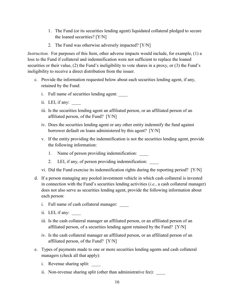 SEC Form 2846 (N-CEN) Annual Report for Registered Investment Companies, Page 17