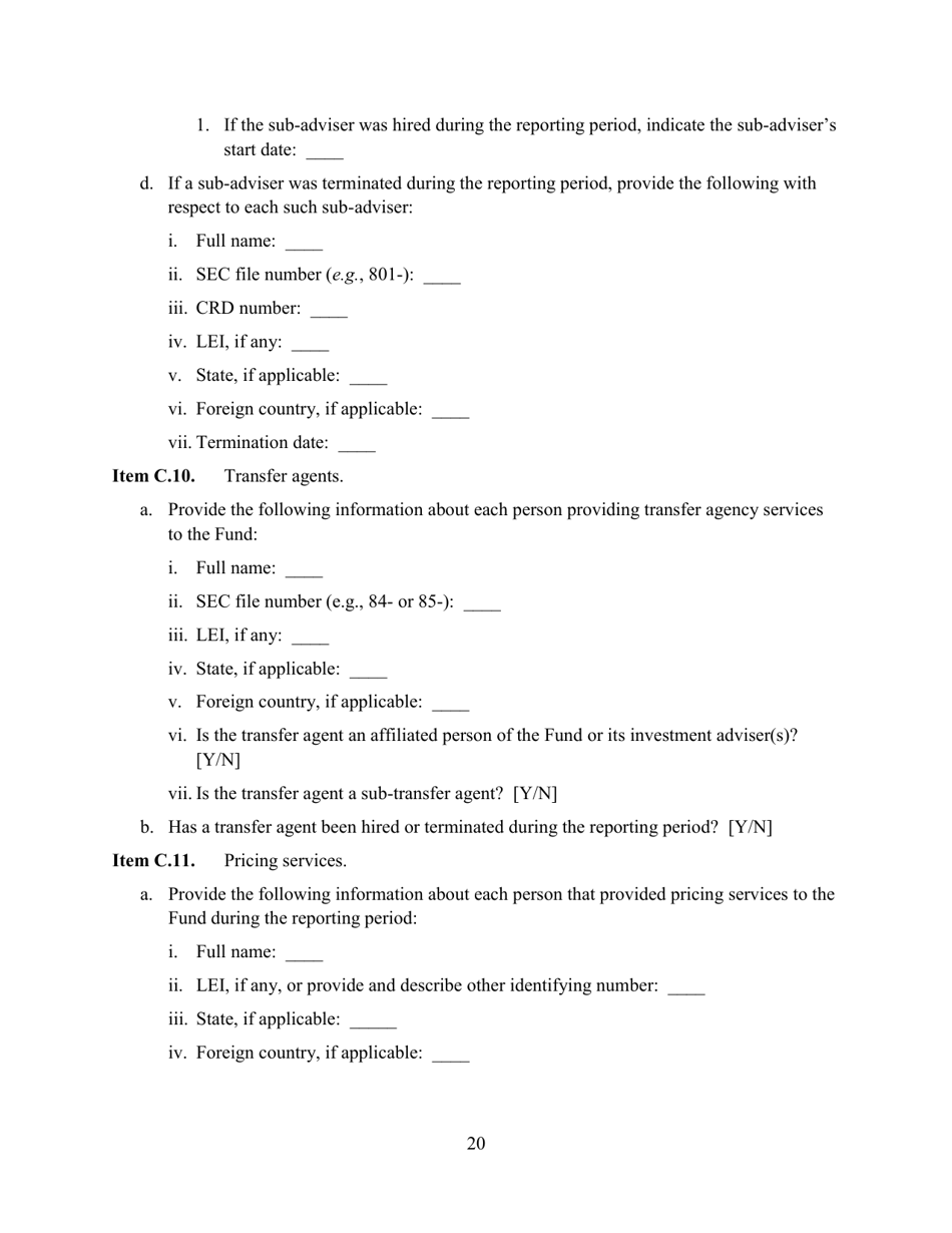SEC Form 2846 (N-CEN) Annual Report for Registered Investment Companies, Page 21