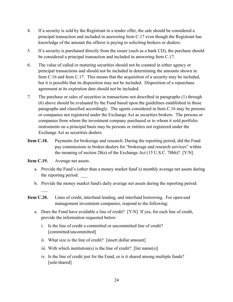 SEC Form 2846 (N-CEN) Annual Report for Registered Investment Companies, Page 25