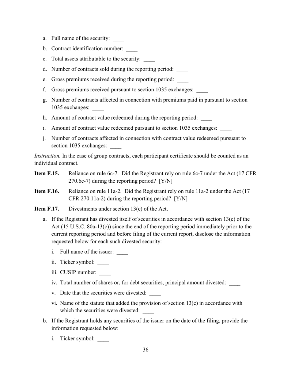 SEC Form 2846 (N-CEN) Annual Report for Registered Investment Companies, Page 37