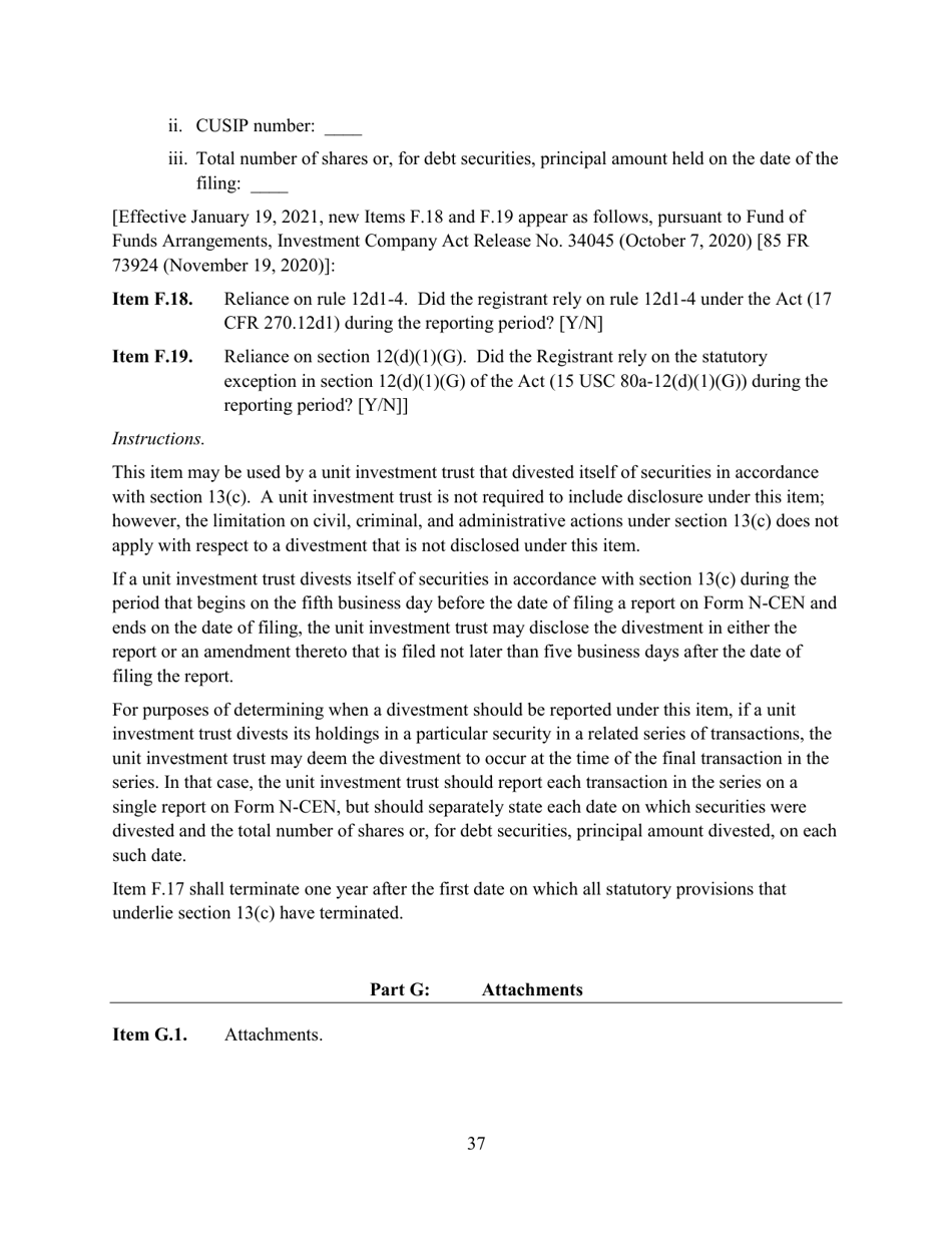 SEC Form 2846 (N-CEN) Annual Report for Registered Investment Companies, Page 38