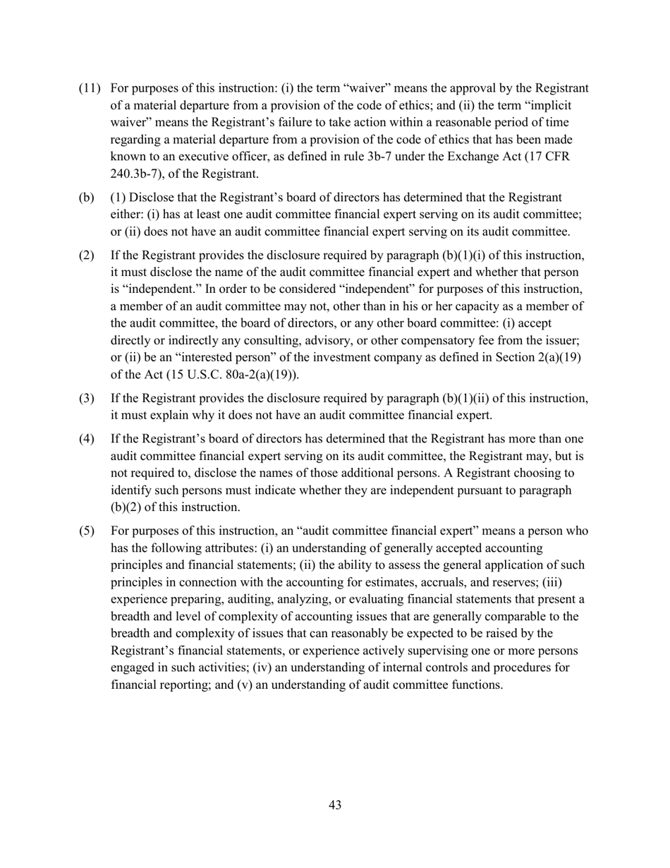 SEC Form 2846 (N-CEN) Annual Report for Registered Investment Companies, Page 44