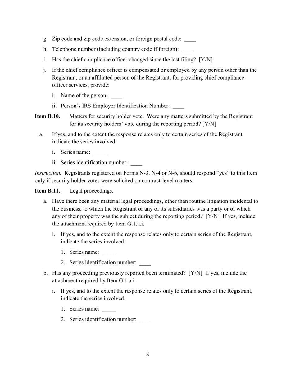 SEC Form 2846 (N-CEN) Annual Report for Registered Investment Companies, Page 9