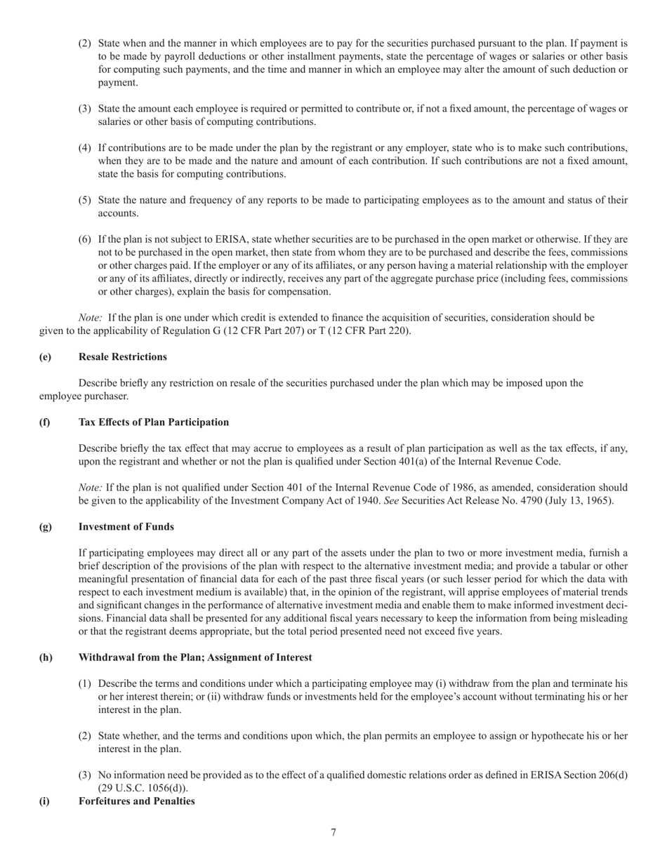 SEC Form 1398 (S-8) Registration Statement Under the Securities Act of 1933, Page 7