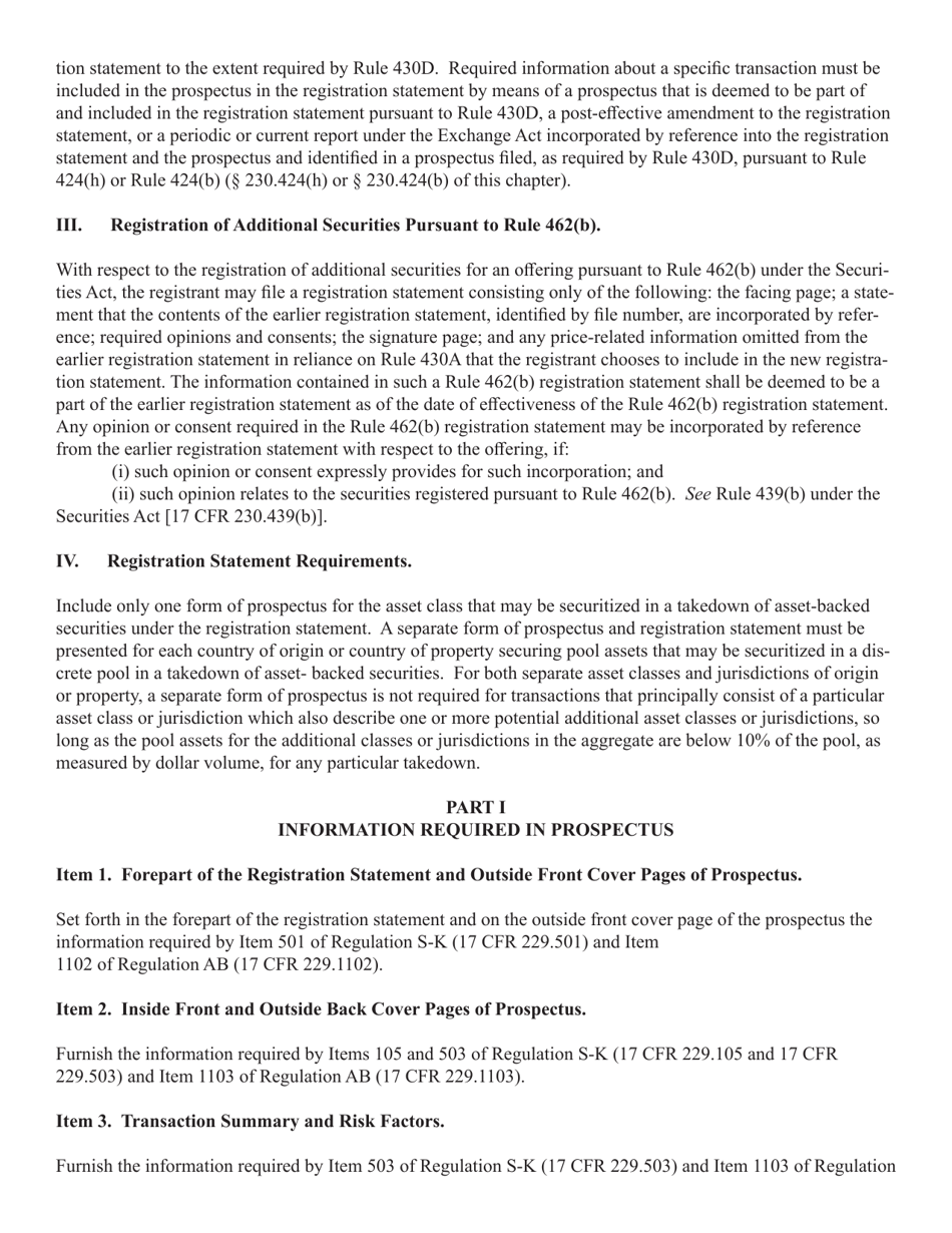 SEC Form 2909 (SF-3) Registration Statement Under the Securities Act of 1933, Page 6