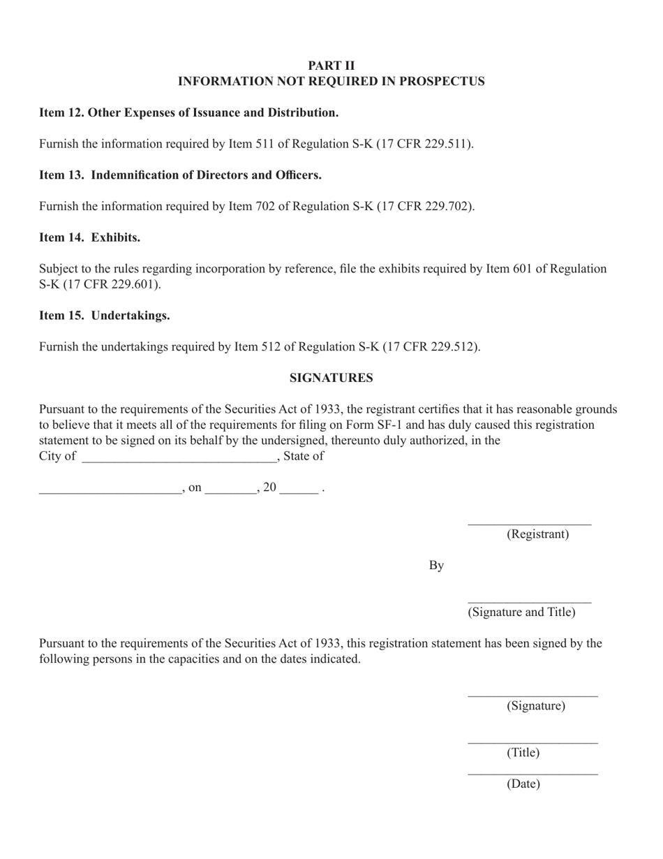 SEC Form 2908 (SF-1) Registration Statement Under the Securities Act of 1933, Page 6