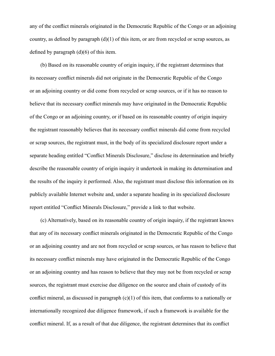 SEC Form 697 (SD) Specialized Disclosure Report, Page 4