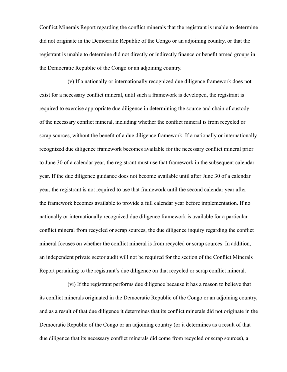 SEC Form 697 (SD) Specialized Disclosure Report, Page 7