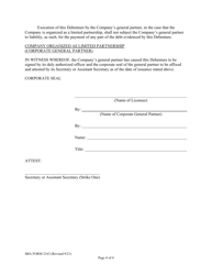 SBA Form 2163 5-yr Lmi Debenture Certification Form, Page 4