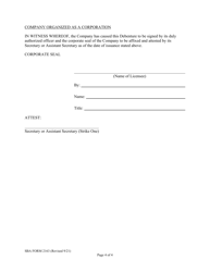 SBA Form 2163 5-yr Lmi Debenture Certification Form, Page 5