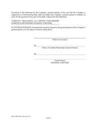 SBA Form 444C Debenture Certification Form, Page 8