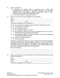 Form PG-100 Petition for Appointment of a Full Guardian for an Adult - Alaska, Page 6