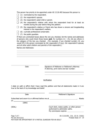 Form PG-103 Petition for Appointment of a Partial Guardian for an Adult - Alaska, Page 7