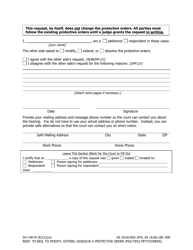 Form DV-140-M Response to Request to Modify, Extend, or Dissolve Protective Order (Multiple Petitioners) - Alaska, Page 2