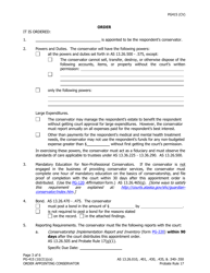 Form PG-415 Order Appointing Conservator - Alaska, Page 3