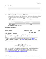 Form PG-415 Order Appointing Conservator - Alaska, Page 6