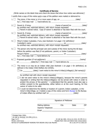 Form PG-621 Notice of Guardianship Hearing for Indian Child (By Petitioner) - Alaska, Page 3