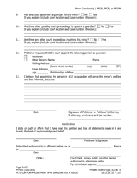 Form PG-610 Petition for Appointment of a Guardian for a Minor - Alaska, Page 3
