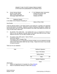 Form PG-622 &quot;Request to Bia to Notify Indian Tribe or Parent of Petition for Guardianship of an Indian Child&quot; - Alaska