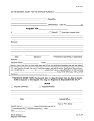 Form SC-26 &quot;Request and Order&quot; - Alaska