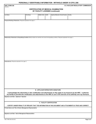 NRC Form 396 Certification of Medical Examination by Facility Licensee, Page 2