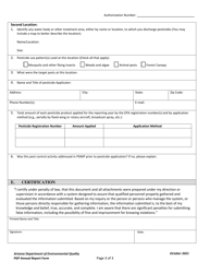 Annual Report Form for the AZPDES Pesticide General Permit - Arizona, Page 3
