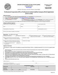 Form LI-231 Professional Corporation (Pc) or Professional Limited Liability Company (Pllc) Application - Arizona, Page 2