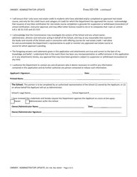 Form ED-108 Owner/Administrator Update - Arizona, Page 2