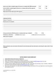 Form INV-800 Investigation Request/Complaint - Arizona, Page 3