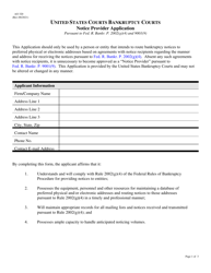 Form AO320 &quot;Notice Provider Application&quot;