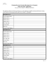 Form AO320 Notice Provider Application, Page 2