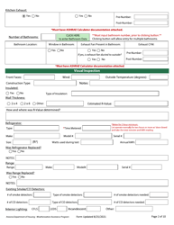 Residential Diagnostic Evaluation - Weatherization Assistance Program - Arizona, Page 2