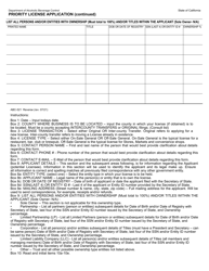 Form ABC-521 Priority License Application - California, Page 2