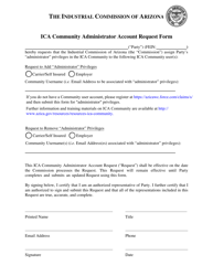 Document preview: Ica Community Administrator Account Request Form - Arizona