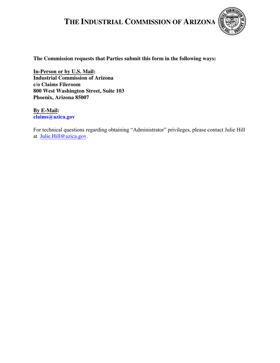 Ica Community Administrator Account Request Form - Arizona, Page 2