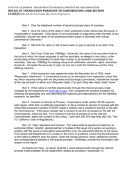 Form DFPI-260.102.14(C) Notice of Transaction Pursuant to Corporations Code Section 25102(F) - California, Page 9