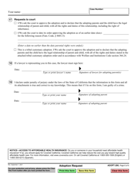 Form ADOPT-200 Adoption Request - California, Page 6